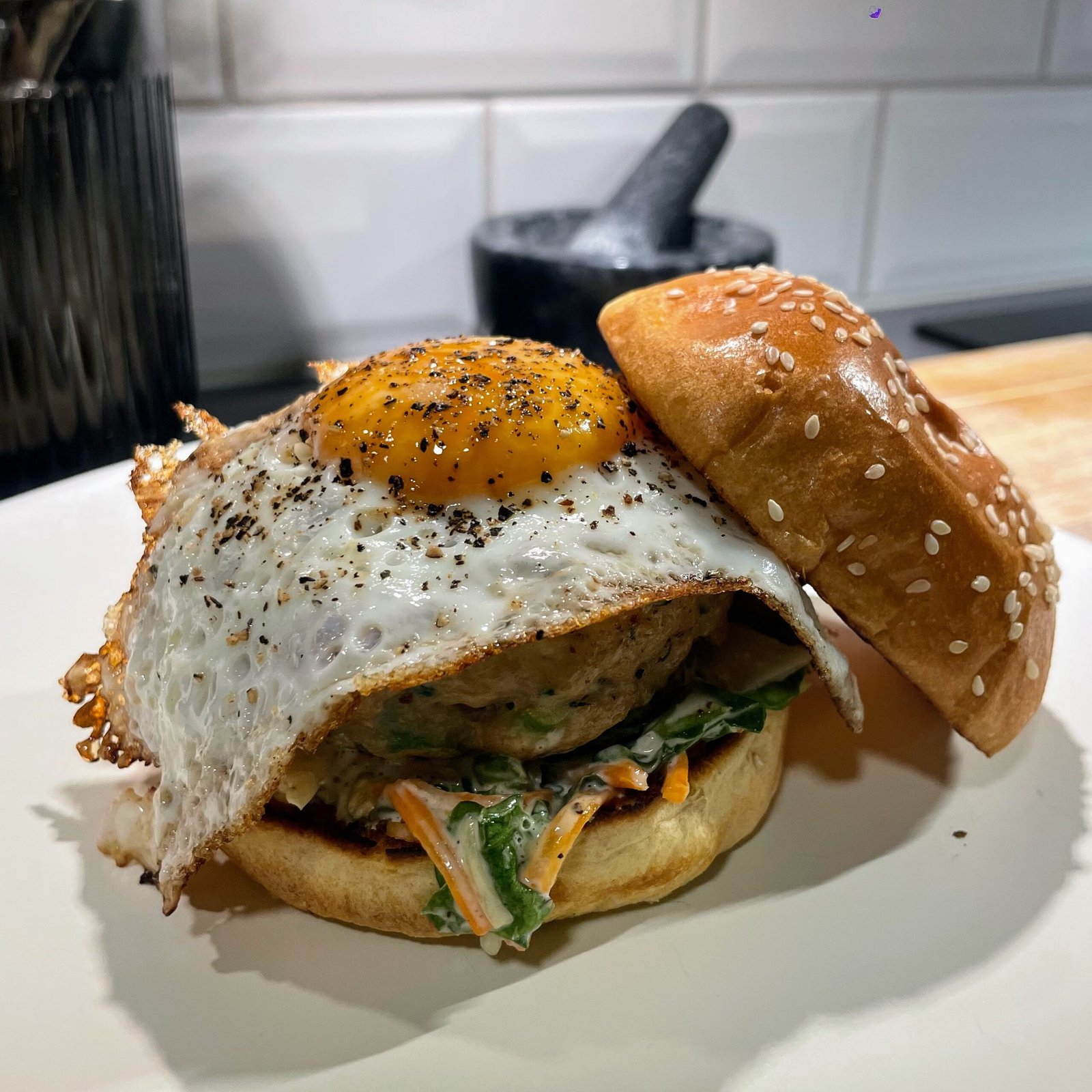 Juicy Thai Basil Inspired Chicken Burgers