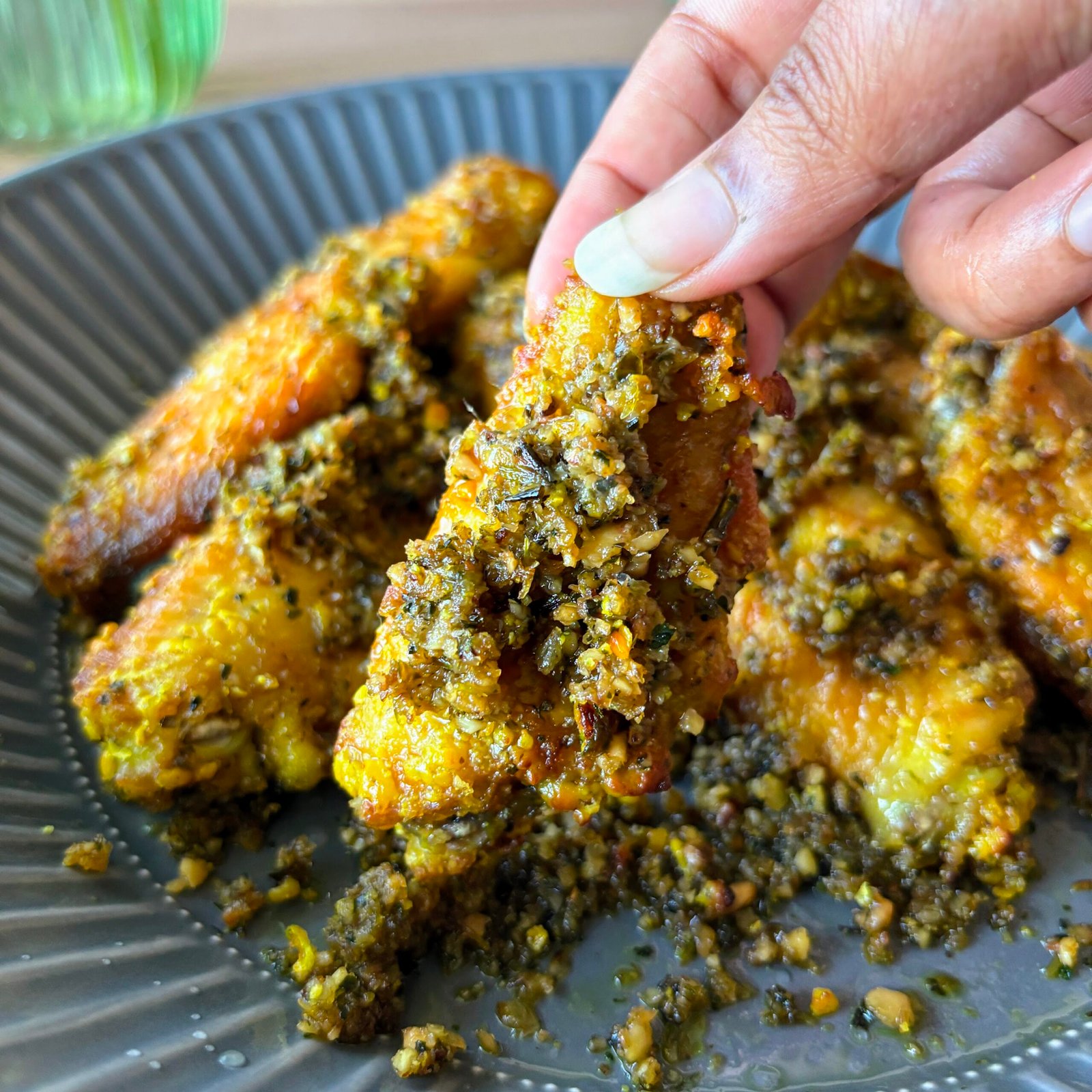 Crispy Thecha Chicken Wings | Oven Baked Indian Chicken Wings