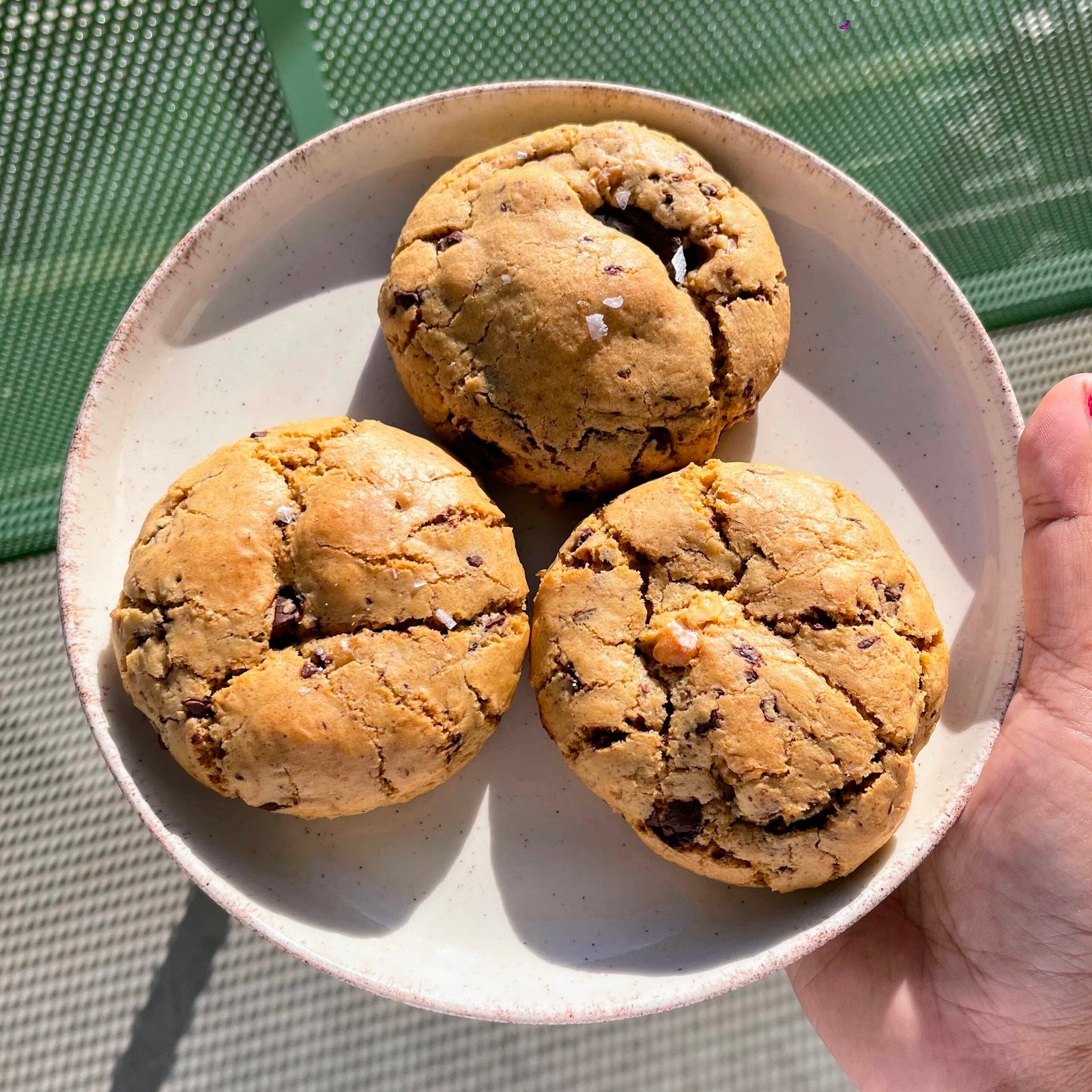 Levain-Style Brown Butter Choco Chunk Cookies with Toasted Nuts